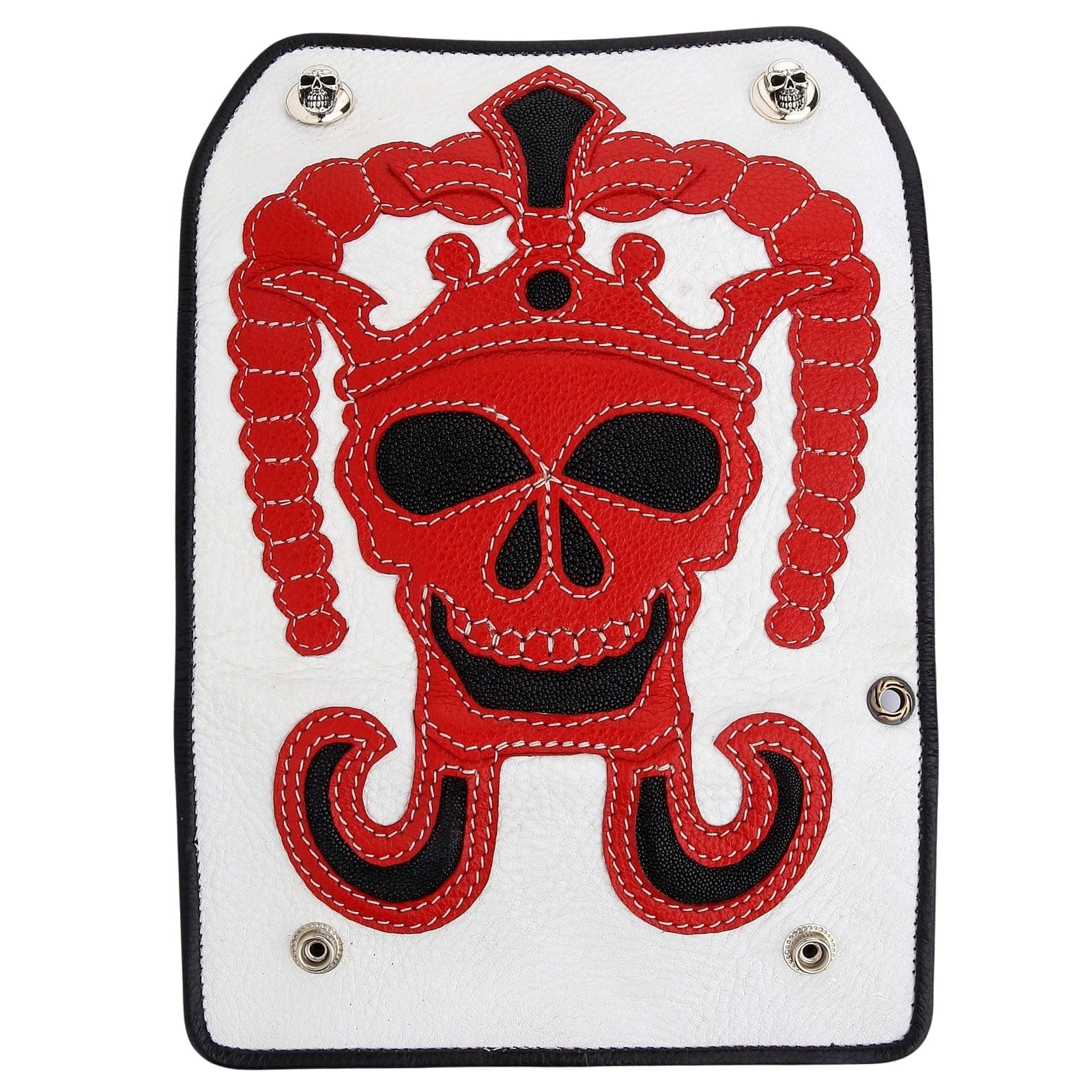 Red Devil Stingray Skin Leather Biker Wallet - Premium Men's Slim RFID Blocking Wallet for Motorcycle Riders - Perfect for Everyday Carry, Travel & Gift Giving