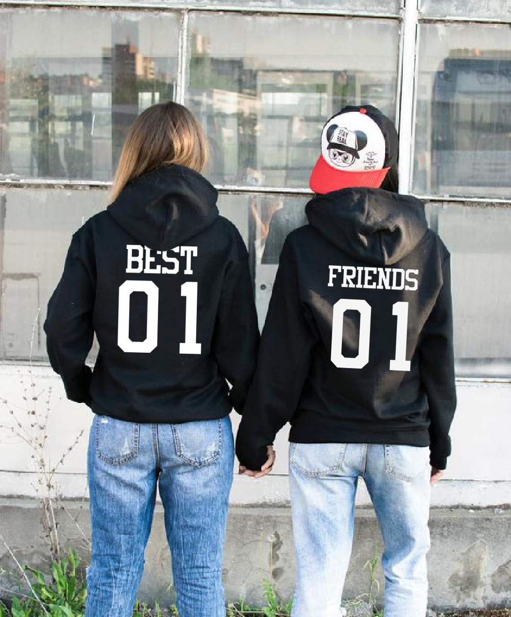 Best Friends Hoodie for Girls - Cute BFF Hoodie for Besties, Matching Best Friend Forever Sweatshirt (1 Piece) - Perfect for Sleepovers, Gifts & Casual Outfits