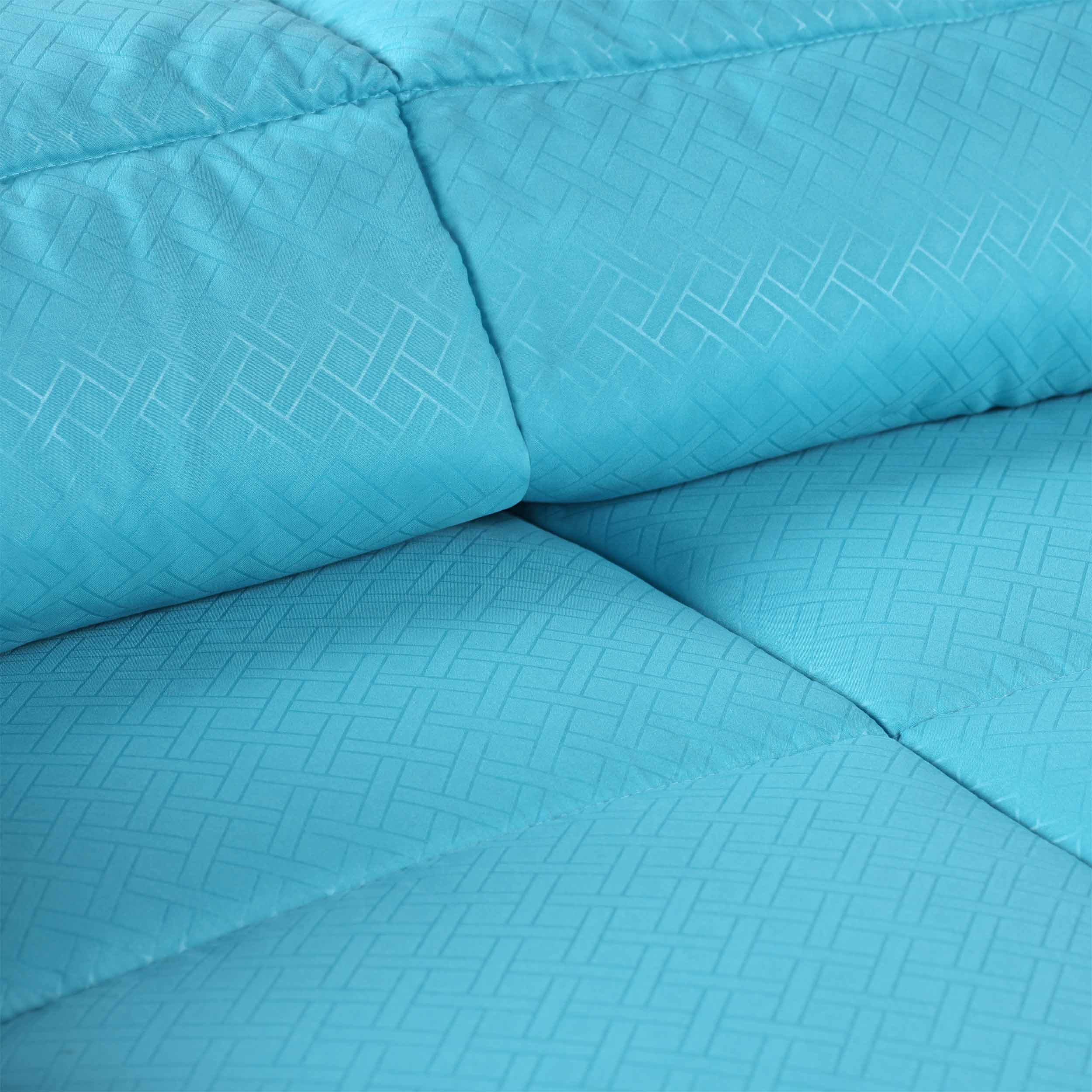 Luxury Basketweave Plush Down Alternative Comforter - Hypoallergenic & Breathable All-Season Bedding for Master Bedroom, Guest Room & Dorm