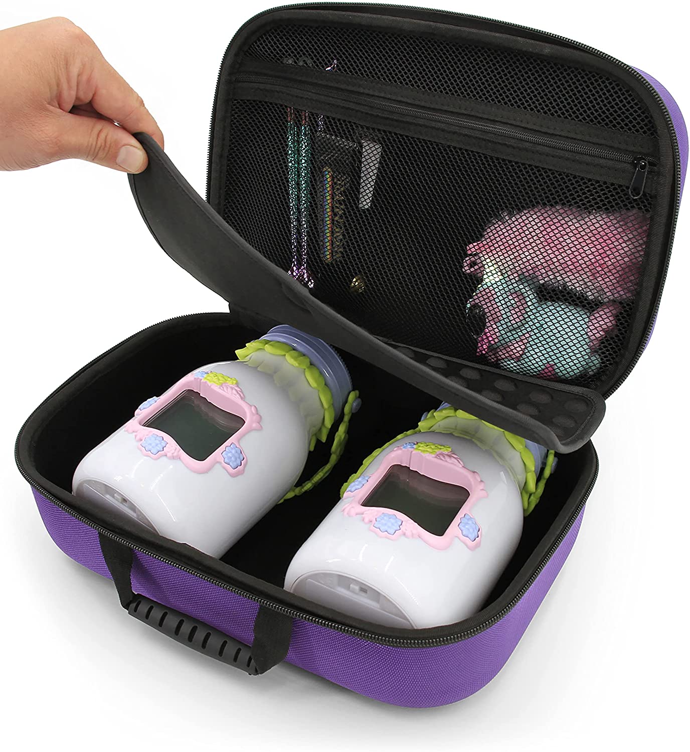 CASEMATIX Carry Case for 2 Fairy Finder Electronic Jars - Storage Organizer for Virtual Fairy Toys & Got2Glow Accessories - Perfect for Travel, Playdates & Fairy Hunting Adventures