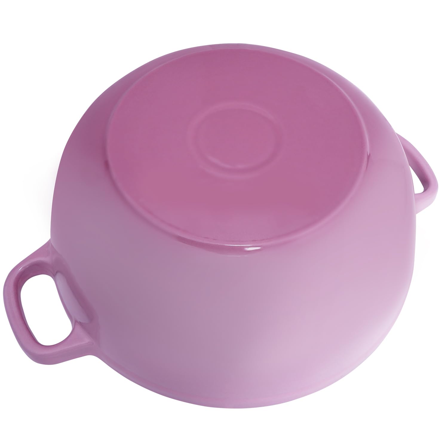 4.8 QT Pink Enameled Cast Iron Dutch Oven with Lid & Handles - Perfect for Bread Baking, Stews, Soups & Camping Cooking - Heavy Duty Oven & Stovetop Safe Cookware