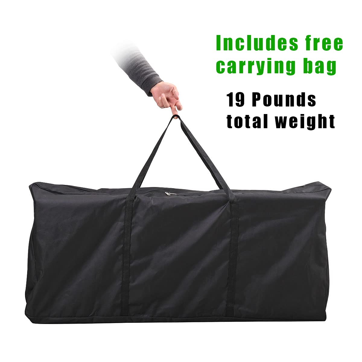 Portable DJ Booth Facade - White & Black Foldable DJ Screen with Carry Bag | Video Light Projector Display Panel for Events, Weddings & Nightclubs | Easy Setup & Transport