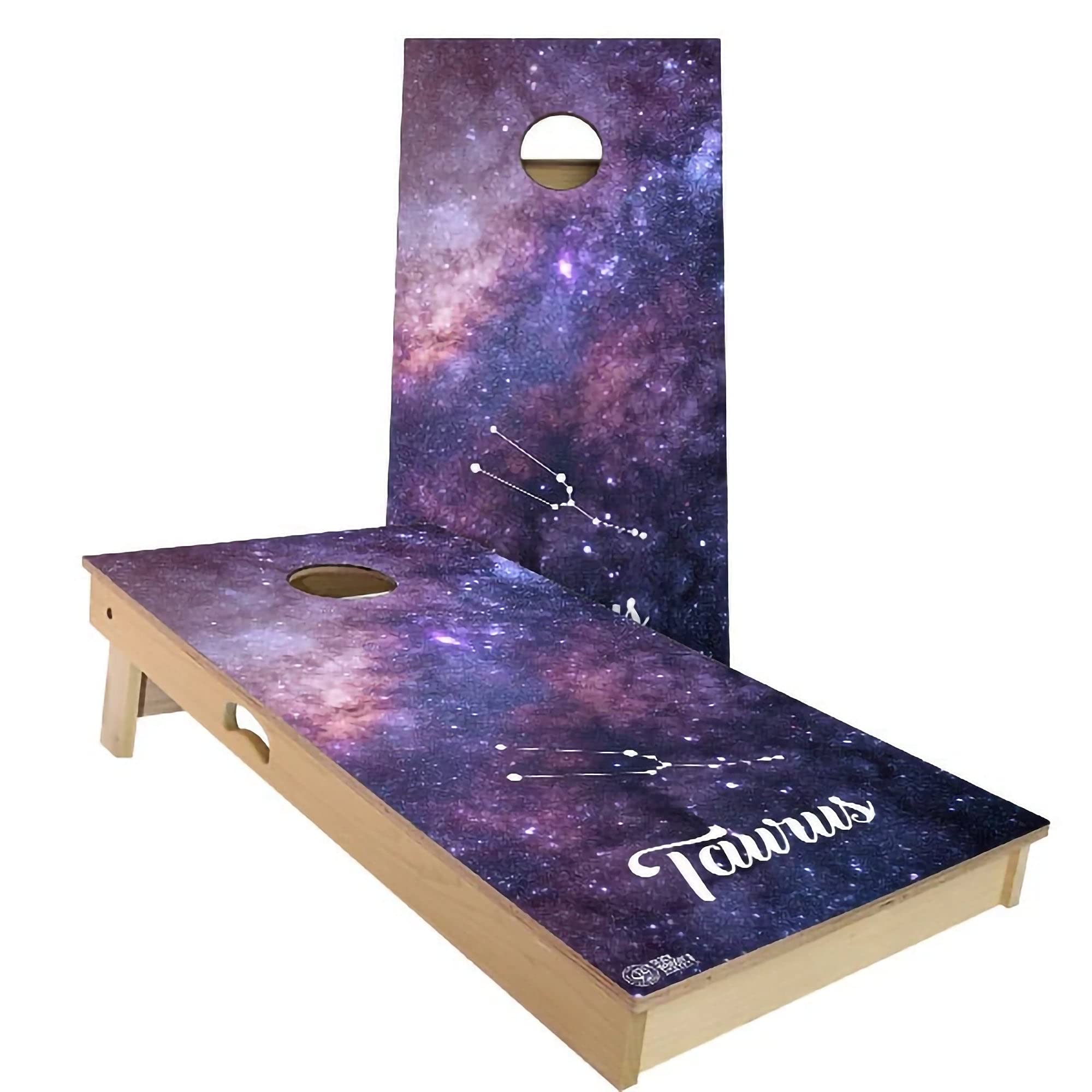 Skip's Garage Premium Taurus Cornhole Set - Custom Solid Wood Cornhole Boards - Made in USA - Choose Size & Accessories - Perfect for Backyard Parties, Tailgating & Outdoor Games
