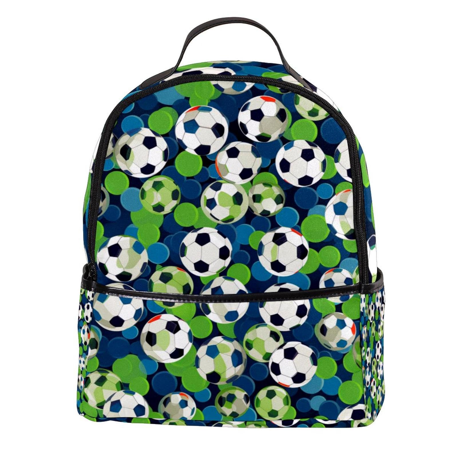 Stylish Travel Backpack for Women & Men - Durable Floral Soccer Ball Print Backpack for Hiking, School, Work & Sports | Perfect for Commuting, Gym & Outdoor Adventures