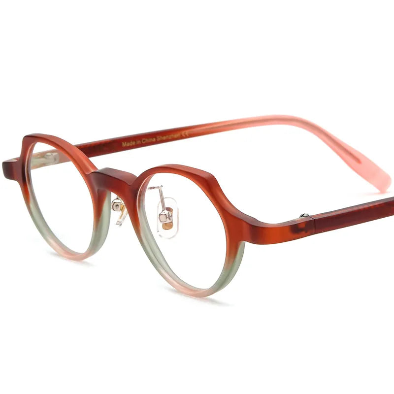 CCspace Unisex Full Rim Cat Eye Acetate Eyeglasses 56886 - Stylish Retro Frame for Men & Women - Perfect for Reading, Work, and Fashion Accessories