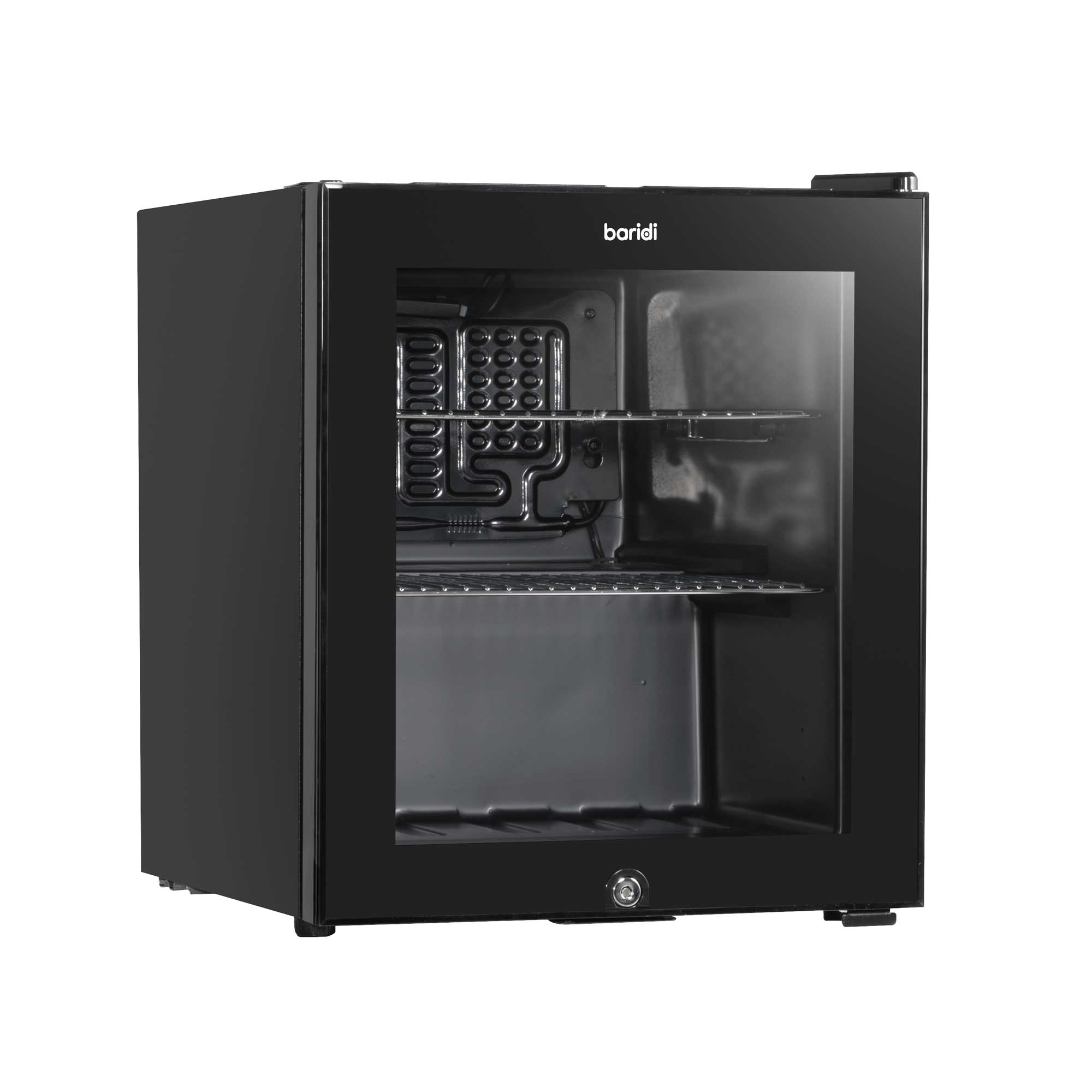 Baridi 50L Mini Fridge for Drinks, Beer & Wine - Compact Beverage Cooler with LED Light, Energy Efficient, Black (DH12) - Perfect for Home, Office, Dorm Room or Outdoor Parties