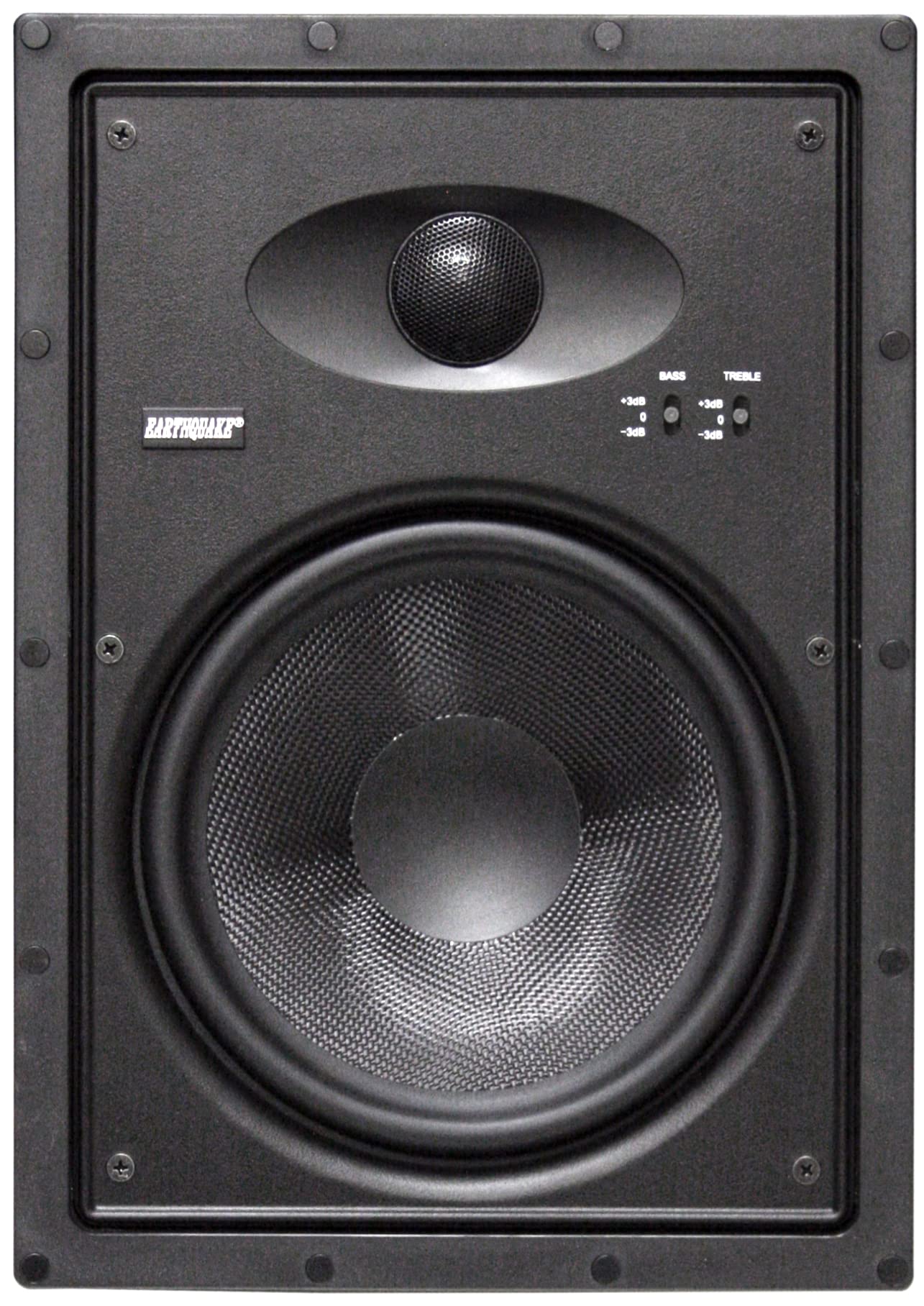 EARTHQUAKE Sound EWS800 Edgeless Series 8-inch In-Wall Speakers (Black, Pair) - High-Quality Home Theater & Surround Sound System for Living Room, Bedroom & Office