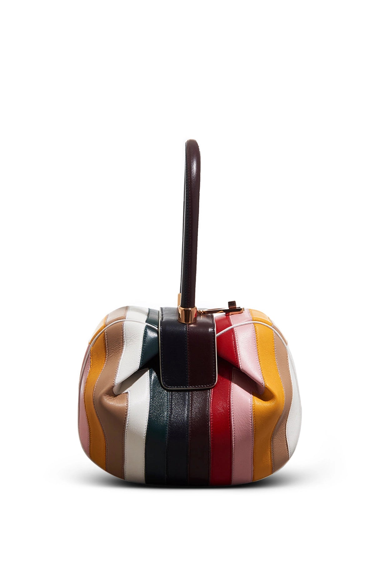 Nina Striped Nappa Leather Crossbody Bag for Women - Stylish & Durable Handbag for Work, Travel & Everyday Use