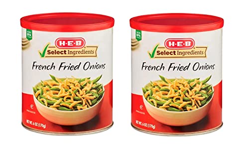 Premium French Fried Onions - 2 Cans (6 oz / 170g Each) - Crispy Topping for Salads, Casseroles & Green Bean Casserole - Gluten-Free & Non-GMO