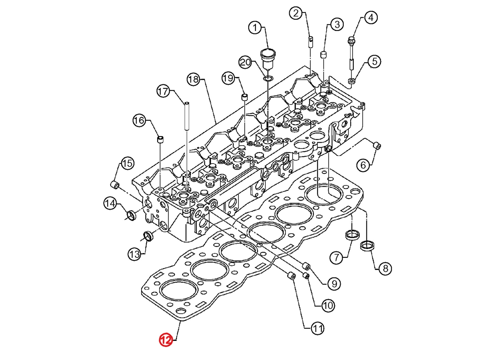 Volvo S60 Cylinder Head Gasket Replacement Part (23532298) - Perfect for Engine Repair & Maintenance