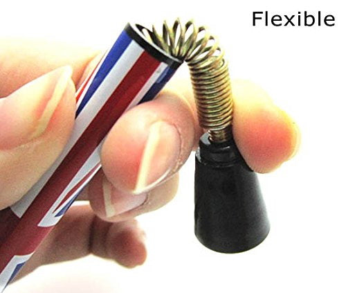 3 Red Union Jack UK British Flag Design Short Antenna for MINI Cooper - Stylish Car Accessory for British Enthusiasts & Mini Cooper Owners - Perfect for Car Shows, Road Trips & Patriotic Display