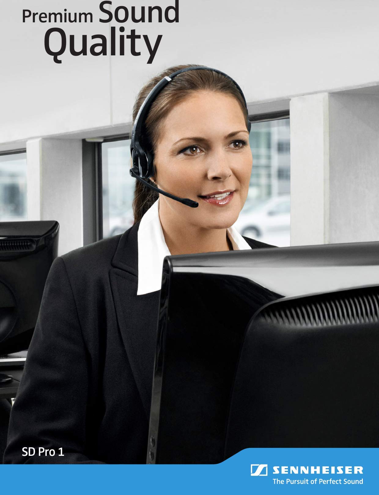 Sennheiser SD PRO1 ML Wireless Headset for PC & Desk Phone - MS Teams, Skype for Business, Lync Certified - Compatible with Zoom, Google Meet, Webex - Works with Mac & Windows Computers - Perfect for Remote Work, Video Conferencing & Call Centers