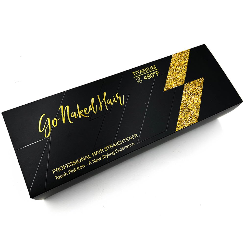 Go Naked Hair Professional Hair Straightener - Salon-Grade Flat Iron for Smooth & Silky Hair - Perfect for Home Use, Travel & Styling