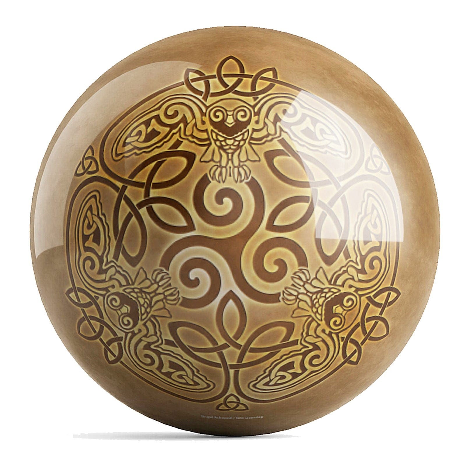 Brigid Ashwood Celtic Owls Bowling Ball - Unique Hand-Painted Design for Professional & Casual Bowlers - Perfect for Leagues, Tournaments & Gifts