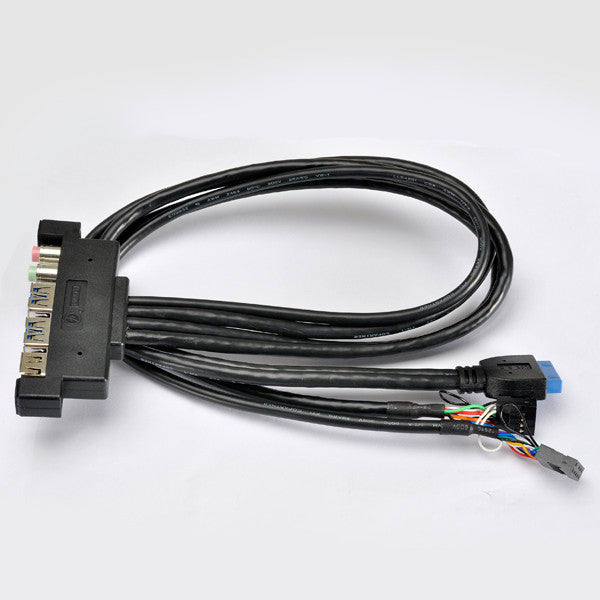 Lian Li USB 3.0 (20-Pin) Front Panel I/O Cable Kit - PW-IE20AH51T0 - for PC Case Motherboard Connection & Multimedia Ports - Perfect for Gaming PC Builds & Computer Upgrades