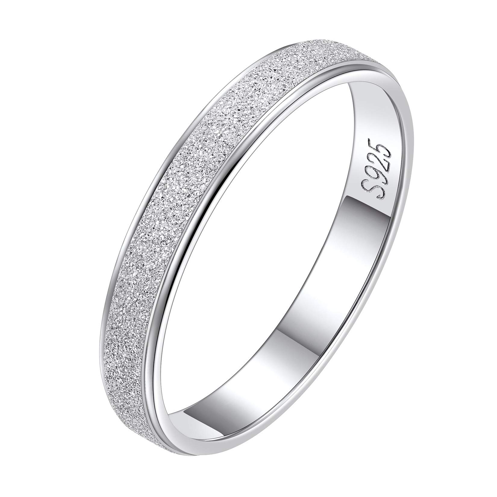 Suplight 925 Sterling Silver Triple Interlocked Ring Set - Engravable 2mm/3mm/5mm Simple Plain Band Rings for Women & Men (Gift Box Included) - Perfect for Anniversaries, Weddings & Everyday Wear