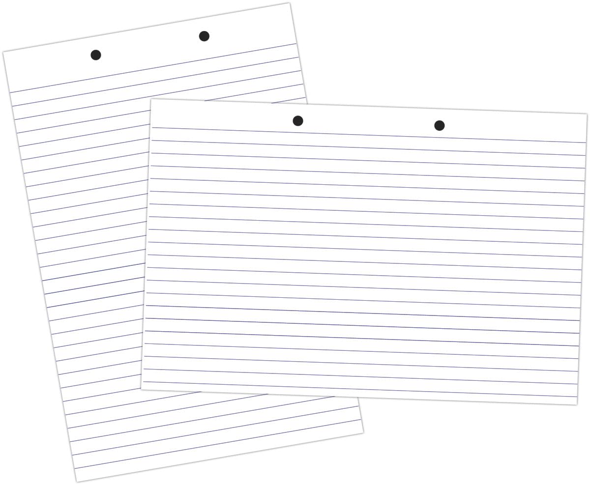School Smart Primary Chart Paper - Skip-A-Line Ruled, 24 x 32 Inches, White, 500 Sheets - Perfect for Classroom Writing Practice, Bulletin Boards & Homeschooling Activities