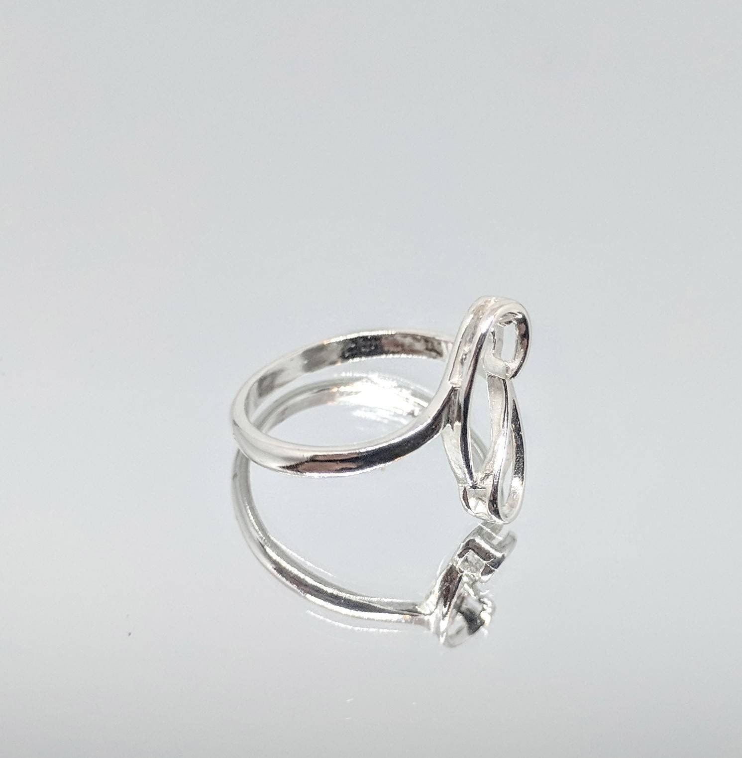 Sterling Silver or 14K Gold Double Tear Freeform Ring Size 7 - DIY Jewelry Making Supplies, Fashion Statement Ring for Women - Perfect for Weddings, Anniversaries and Everyday Wear