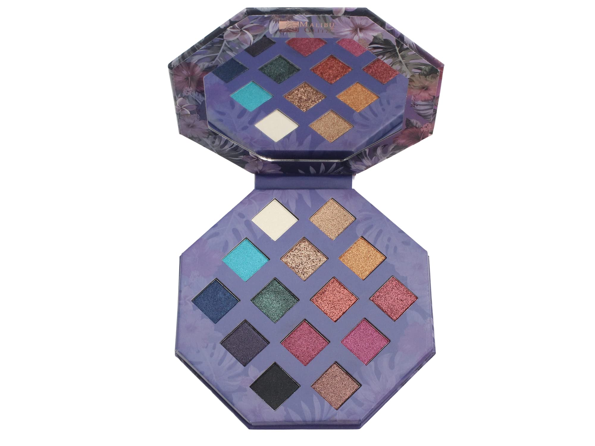 14-Color Tropical Touch Makeup Palette - Vibrant Eyeshadow & Blush for Party, Date Night & Everyday Glam