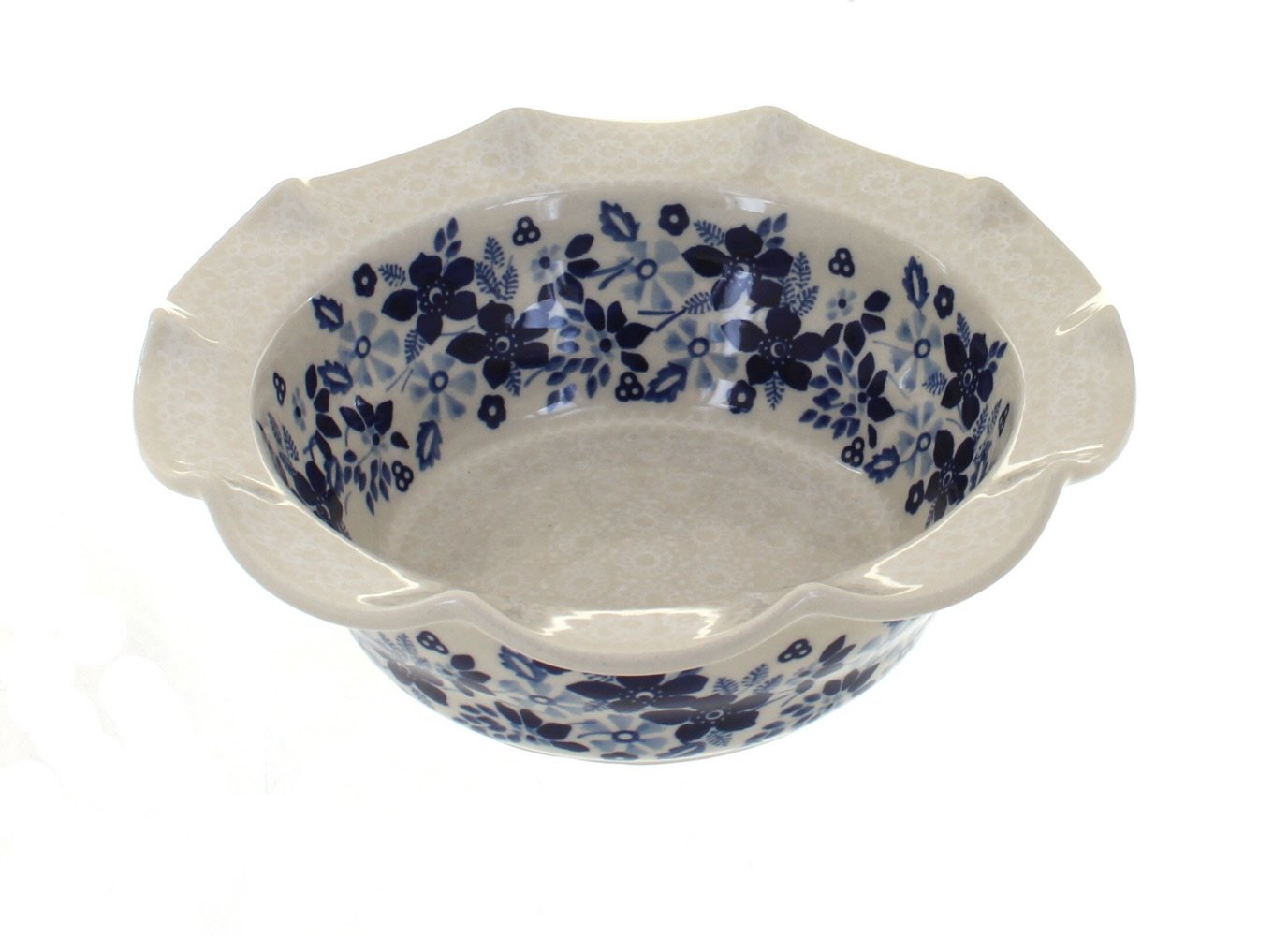 Blue Rose Polish Pottery Christiana Small Scallop Serving Dish - Handmade Ceramic Appetizer Plate for Cheese, Desserts & Entertaining - Perfect for Parties, Weddings & Home Decor
