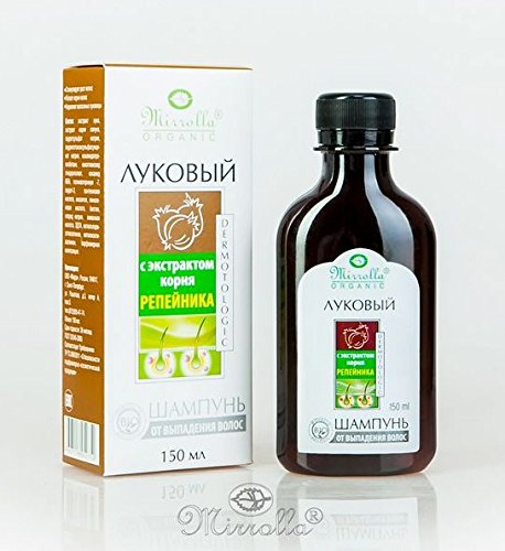 Mirrolla Onion Shampoo with Burdock Root - 150ml Hair Loss Treatment for Thicker, Healthier Hair - Ideal for Daily Use & Scalp Care