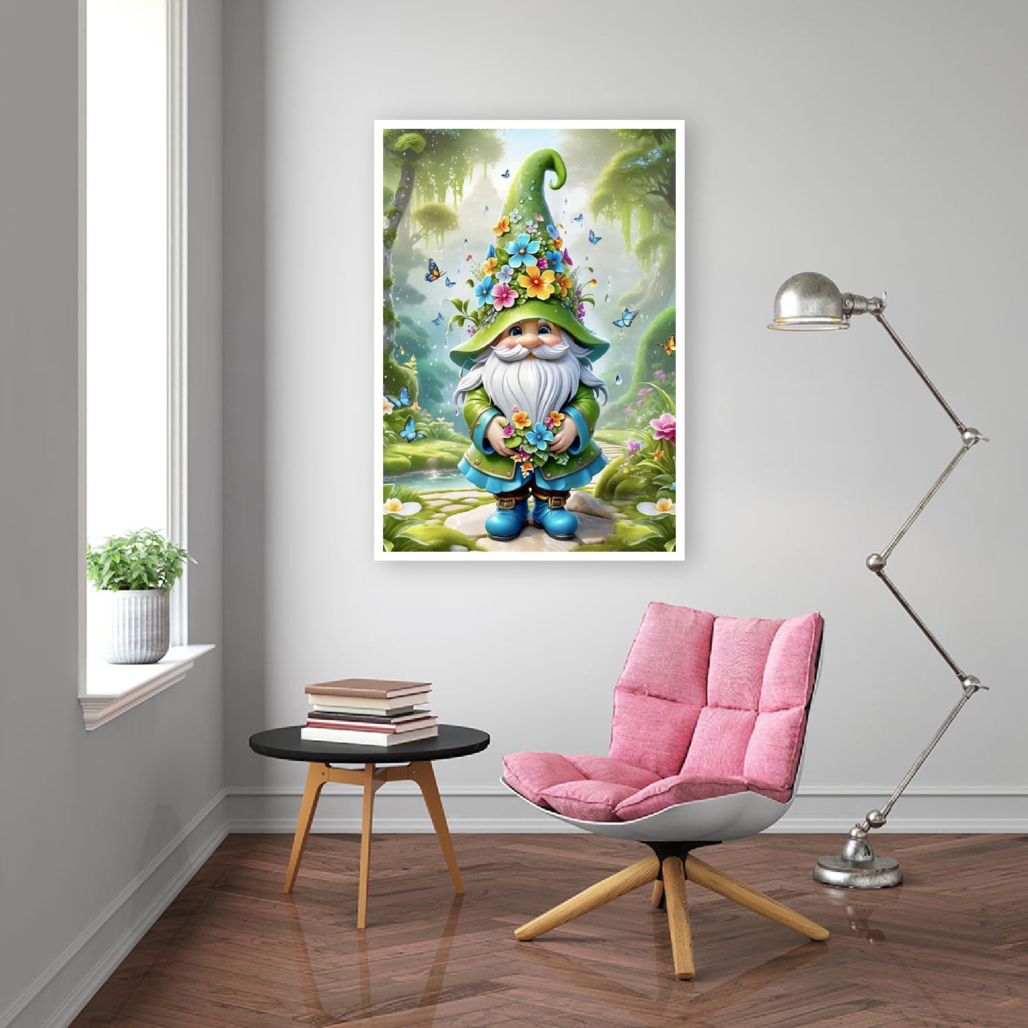 5D DIY Diamond Painting Kit for Adults - Gnomes Spring Theme, 12x16 Inch Full Drill Art for Beginners, Perfect Home Wall Decor & Relaxing Craft Gift for Women, Birthday, Christmas (Great for Stress Relief & Mindfulness)
