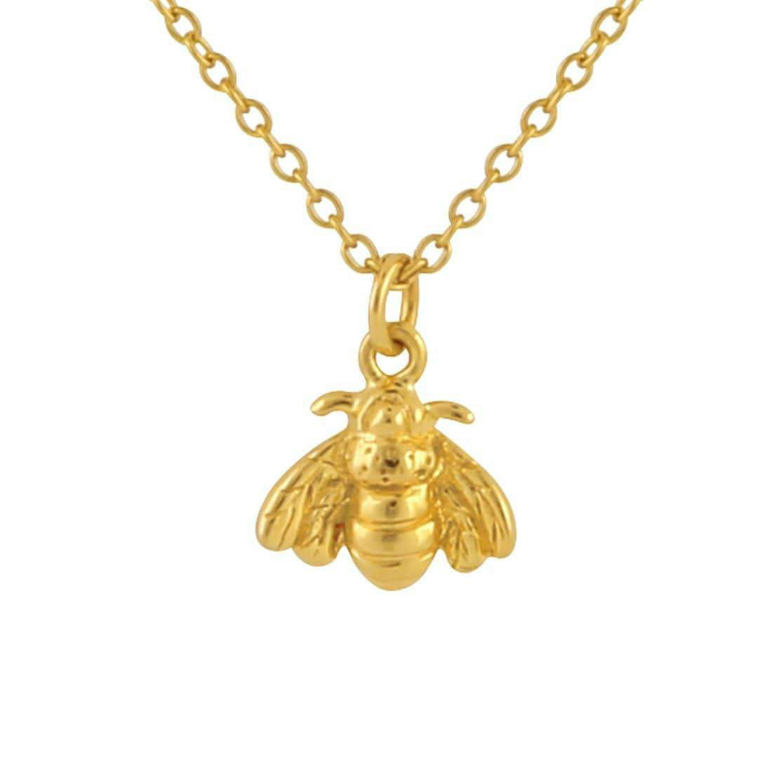 Bee Pollination Necklace Gold - Elegant Honey Bee Jewelry for Women, Nature Inspired Pendant Necklace - Perfect for Beekeepers, Gardeners, and Nature Lovers