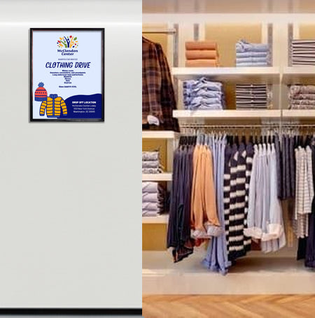 16x24 Aluminum Beveled Poster Frame - Top Load or Side Load Sign Holder for Wall Art, Photos & Posters - Perfect for Home, Office & Gallery Displays