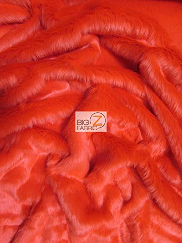 Ecoshag™ Short Shag Faux Fur Fabric by The Yard - DIY Coats, Costumes, Scarves, Rugs & Fashion Accessories (Red) - Perfect for Home Decor, Halloween Costumes, Winter Scarves & Cozy Blankets