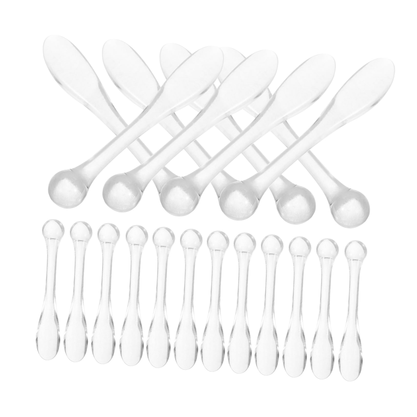 50pcs Reusable Plastic Mini Makeup Spatulas - Facial Skin Care Spatula for Creams & Serums | Perfect for Travel, Salon & Home Skincare Routine | Beauty Tool Set for Hygienic Application