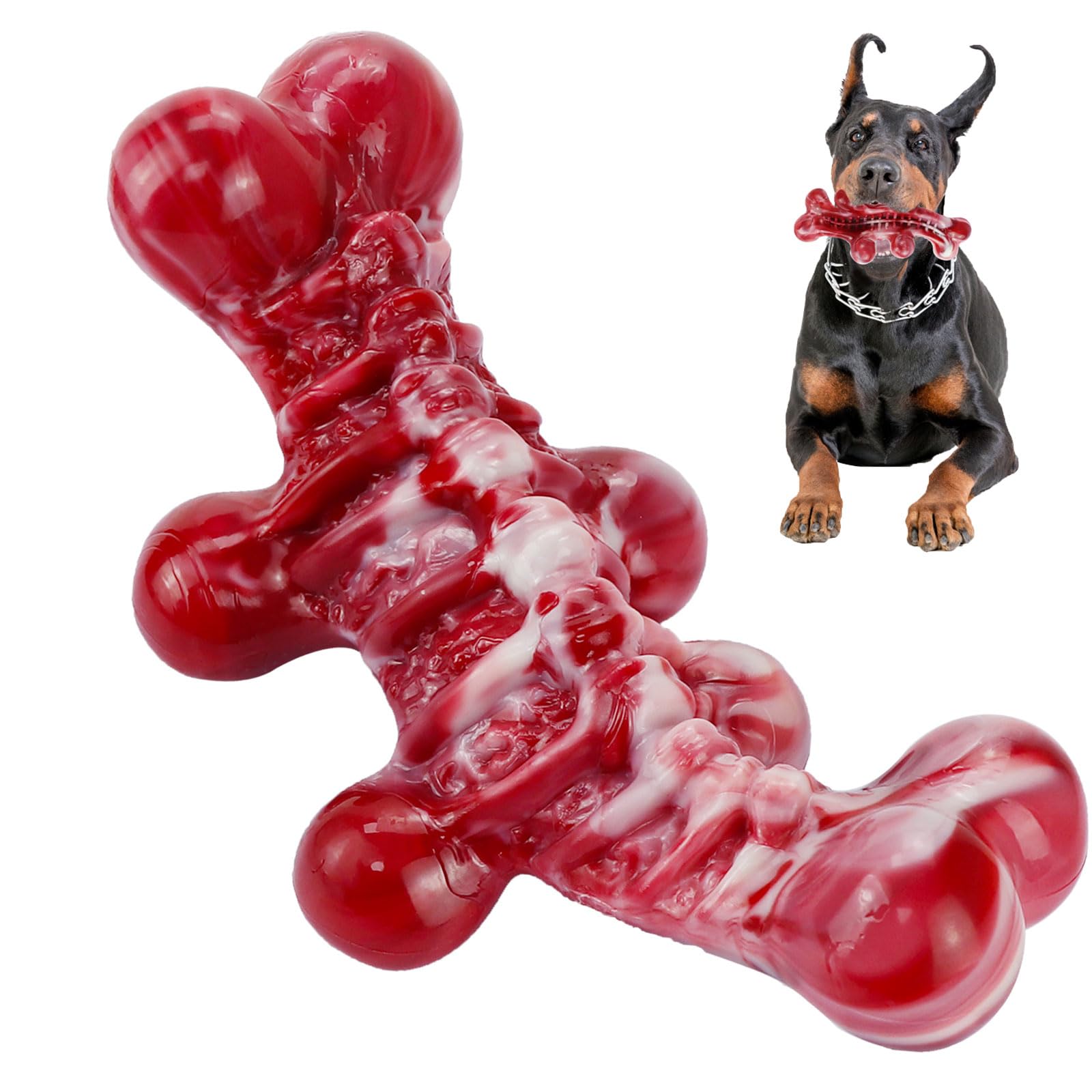 Durable Indestructible Dog Chew Toys for Aggressive Chewers - Tough Chew Toys for Large Dogs & Super Chewers - Perfect for Playtime, Training & Anxiety Relief