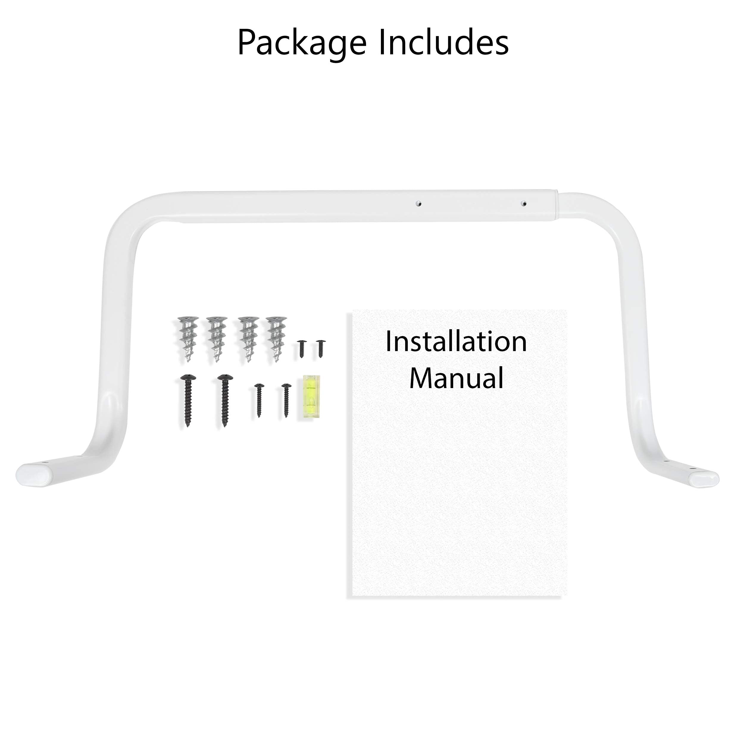 Brightmaison Sofia Adjustable Wall Mount Clothes Rack - Steel Laundry Organizer & Closet Storage Solution for Bedroom, Closet, or Dorm Room Organization