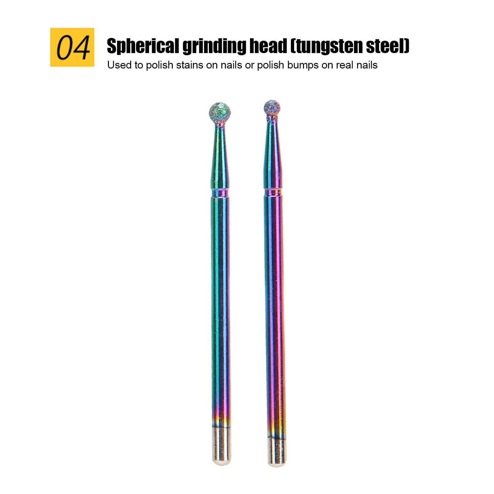 Professional Tungsten Steel Nail Drill Bits Set for Manicure & Pedicure - Nail Art Polishing Grinding Heads with Dust Brush - Perfect for Home Salon, Nail Artists & DIY Nail Care