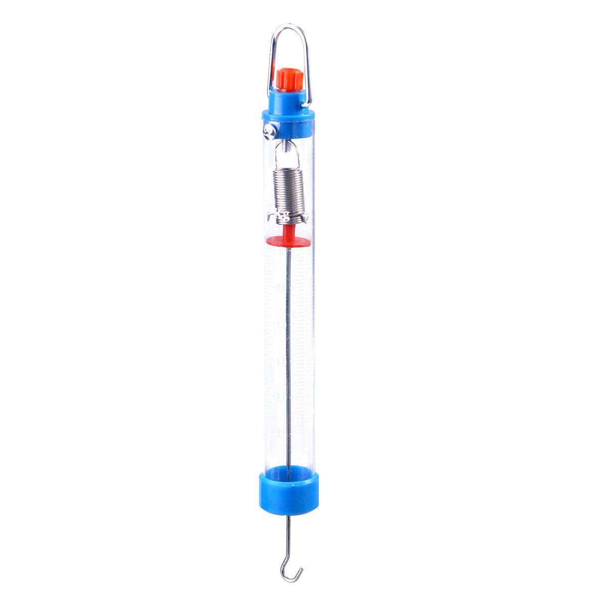 **25N/2500g Transparent Plastic Mechanical Spring Scale with Hanging Hook - Perfect for Kitchen, Lab, School & Industrial Weight Measurement**
