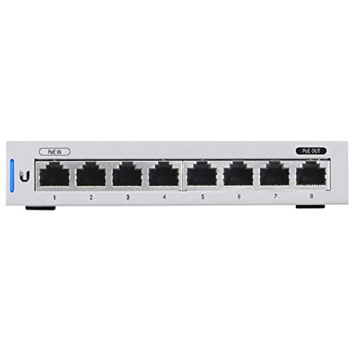 Ubiquiti UniFi US-8 60W 8-Port Gigabit Ethernet Switch with PoE+ for Home & Office Network Setup | Smart Home & Business Networking Solution