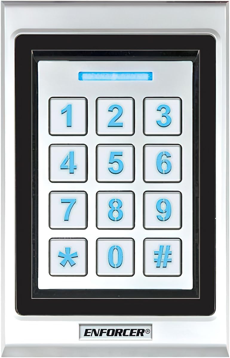 Seco-Larm SK-B141-PQ Bluetooth Access Control Keypad - Single-Gang Proximity Reader with Mobile App Programming | 1000 User Capacity | IP65 Weatherproof for Indoor/Outdoor Security | Ideal for Homes, Offices & Commercial Buildings