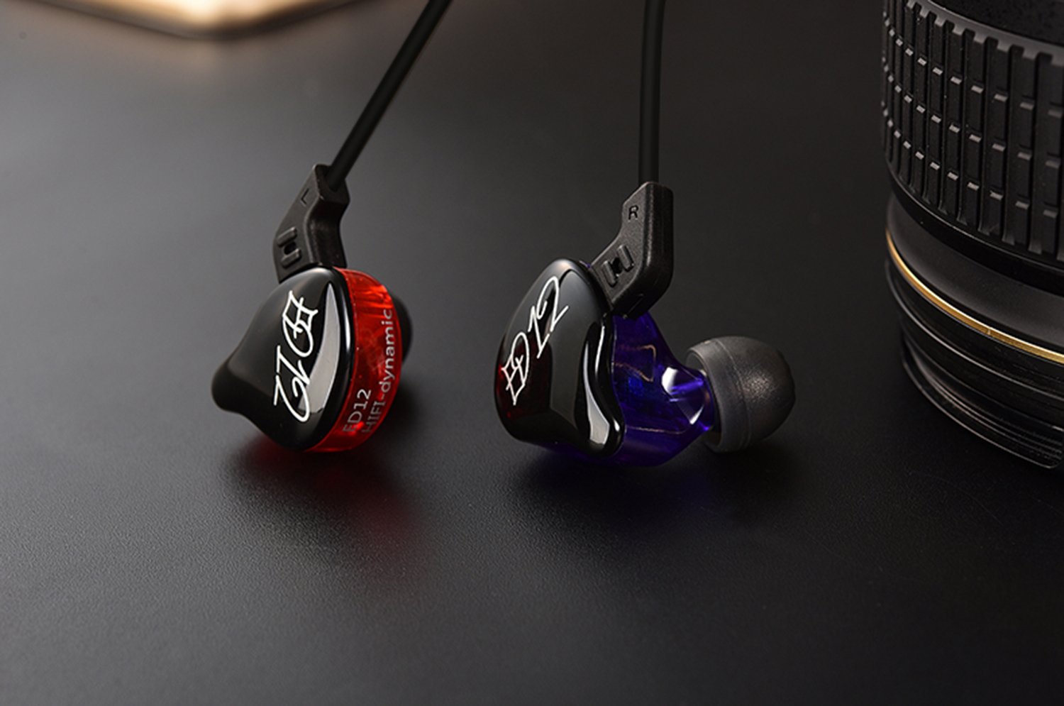 KZ ED12 Professional in-Ear Headphones - High Fidelity Sound, Noise Isolation, Comfort Fit - Compatible with iPhone, Android, Samsung - Perfect for Gym, Travel & Music Lovers (Black, No Mic)