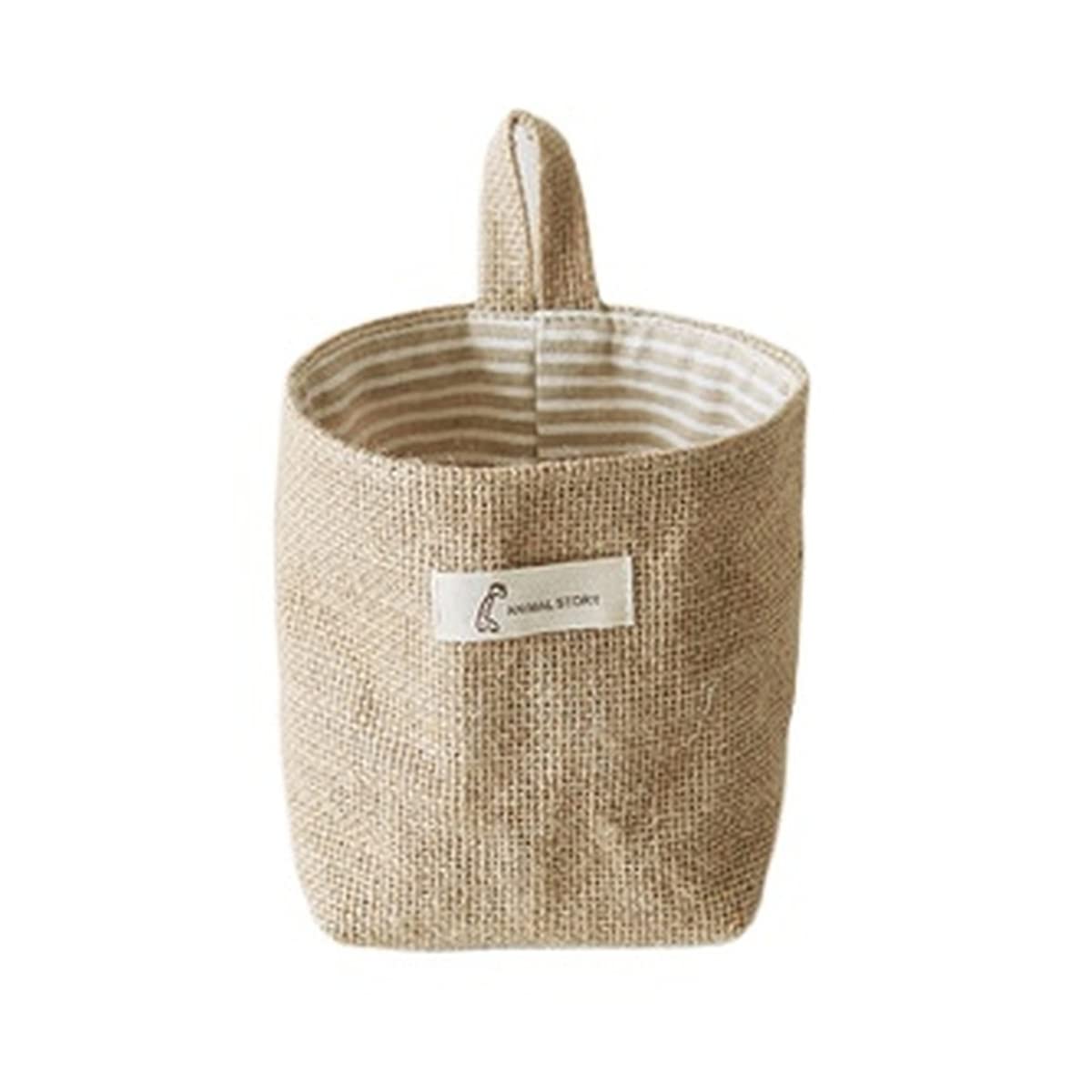 JIBIACB Collapsible Hanging Closet Storage Bags - Breathable Cotton Linen Organizer for Clothes, Towels & Accessories | Space-Saving Storage Solution for Bedroom, Bathroom & Dorm Organization