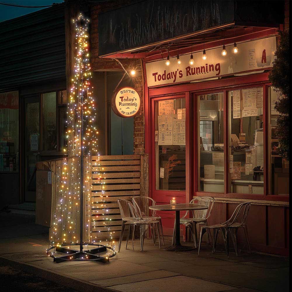 12ft Solar Powered Outdoor Christmas Tree with LED Lights - Perfect for Holiday Decorations, Patio, Garden, and Front Yard Festive Lighting