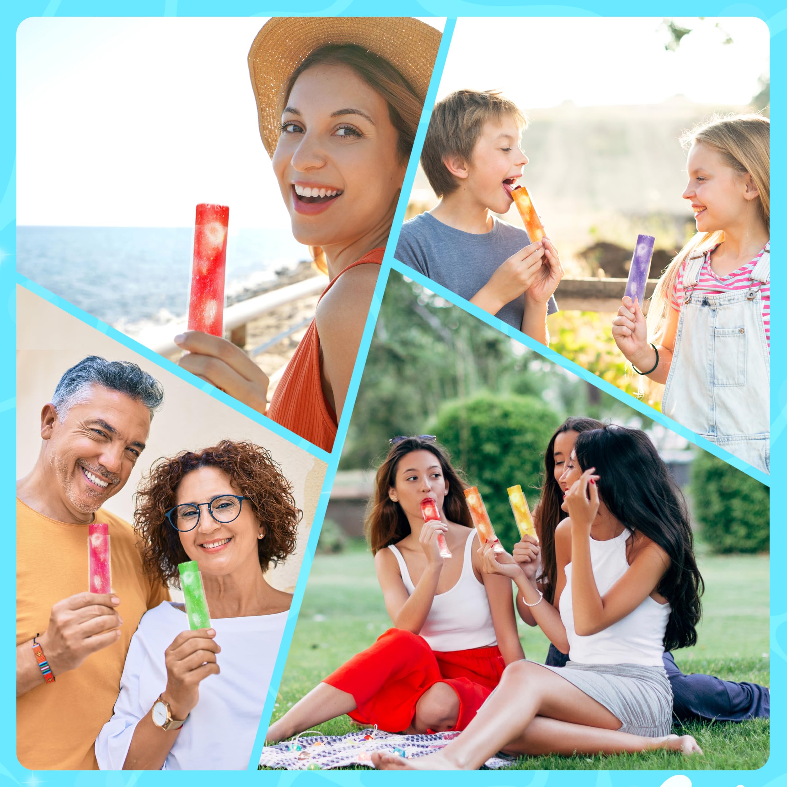 500 Packs Disposable Ice Pop Bags with Silicone Funnel - Reusable Popsicle Molds for Homemade Ice Candy, Yogurt Sticks, Juice Smoothies, Fruit Shakes & Snacks - Perfect for Summer Treats, Kids Parties & Healthy Frozen Desserts