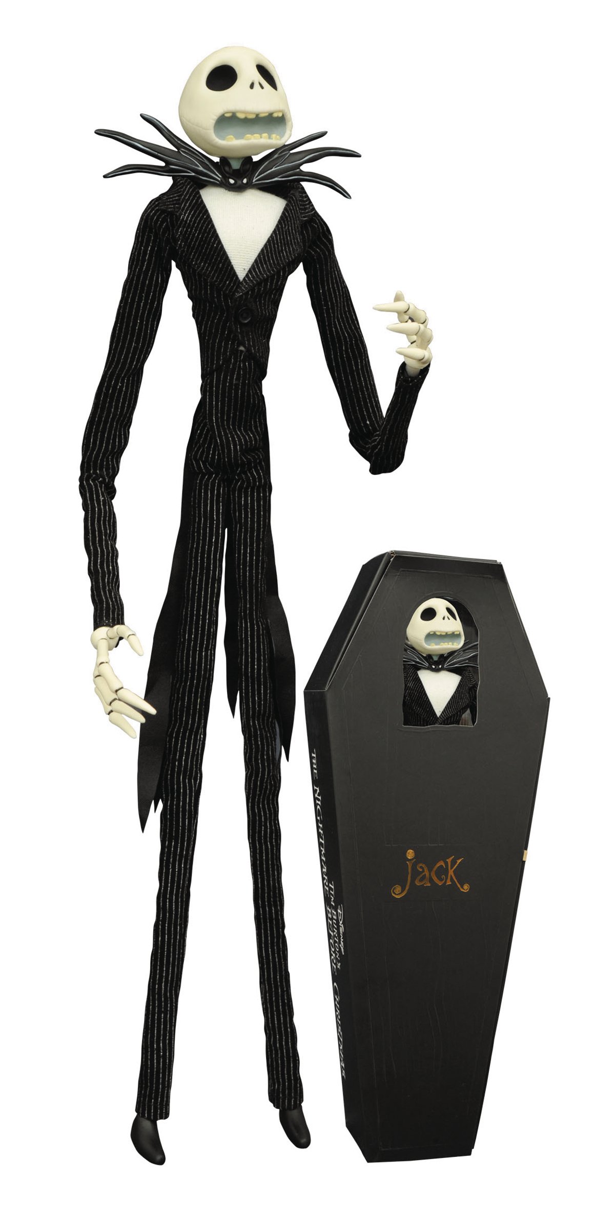 **Diamond Select Toys - The Nightmare Before Christmas Jack Skellington Deluxe Coffin Doll - 12