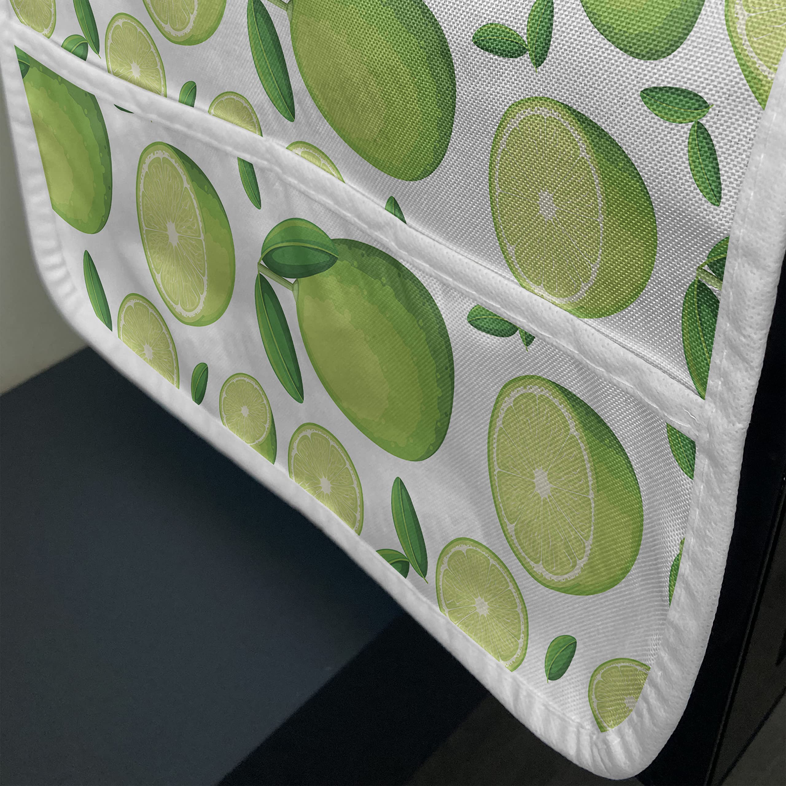 Ambesonne Lemon Microwave Cover - Waterproof Kitchen Organizer with Pockets, 36