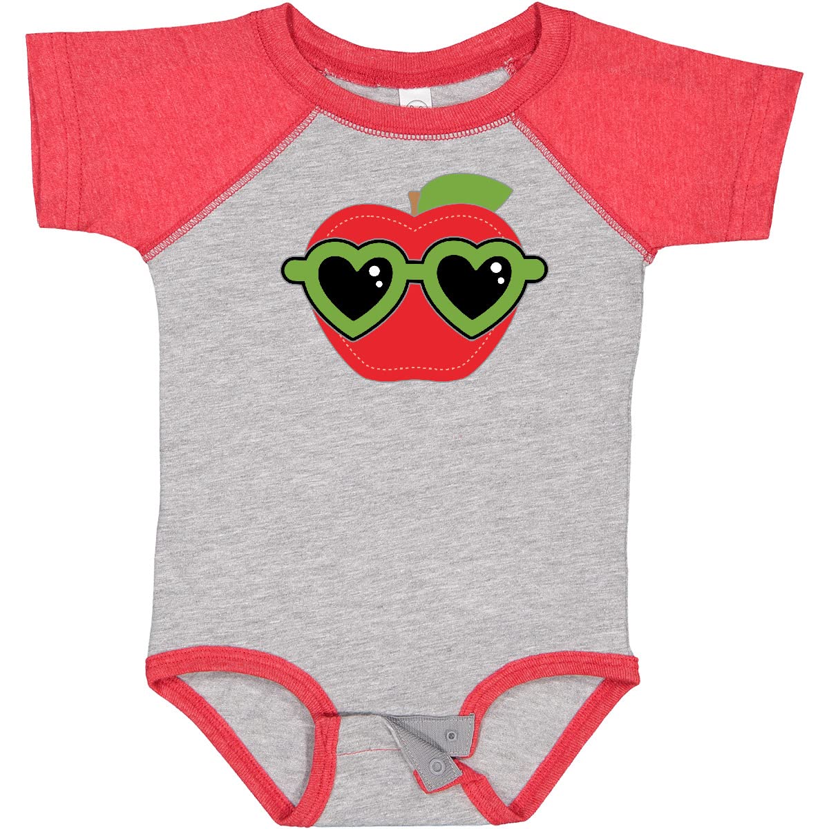 Inktastic Apple Cute Food Gift Baby Bodysuit - Soft Cotton Infant Onesie for Newborns & Toddlers - Perfect for Family Photos, Baby Showers & First Birthdays