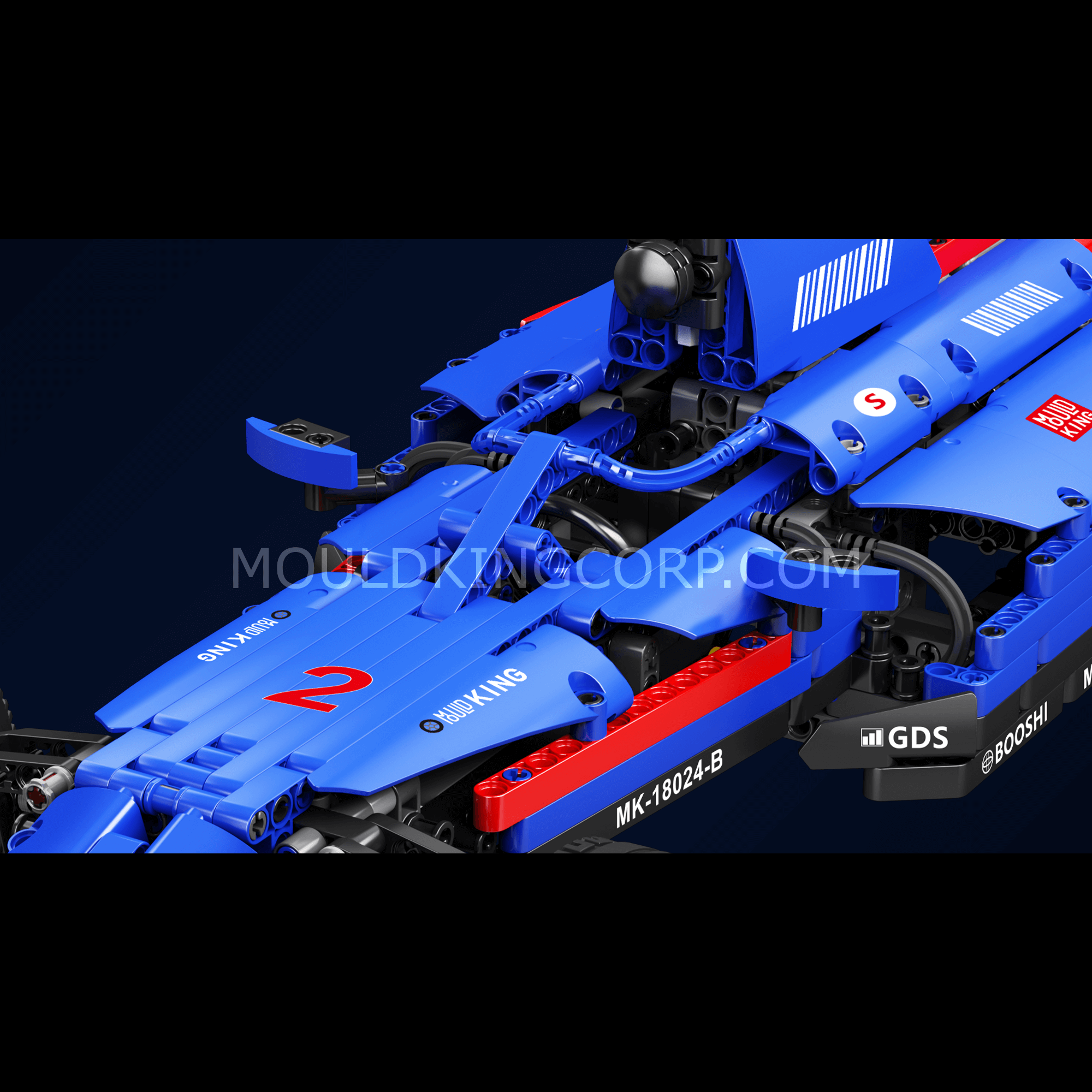 MOULD KING 18024A/B RC Formula Race Car Building Set - 1,065 PCS STEM Toy for Kids & Adults | Remote Control Racing Car for Indoor & Outdoor Play