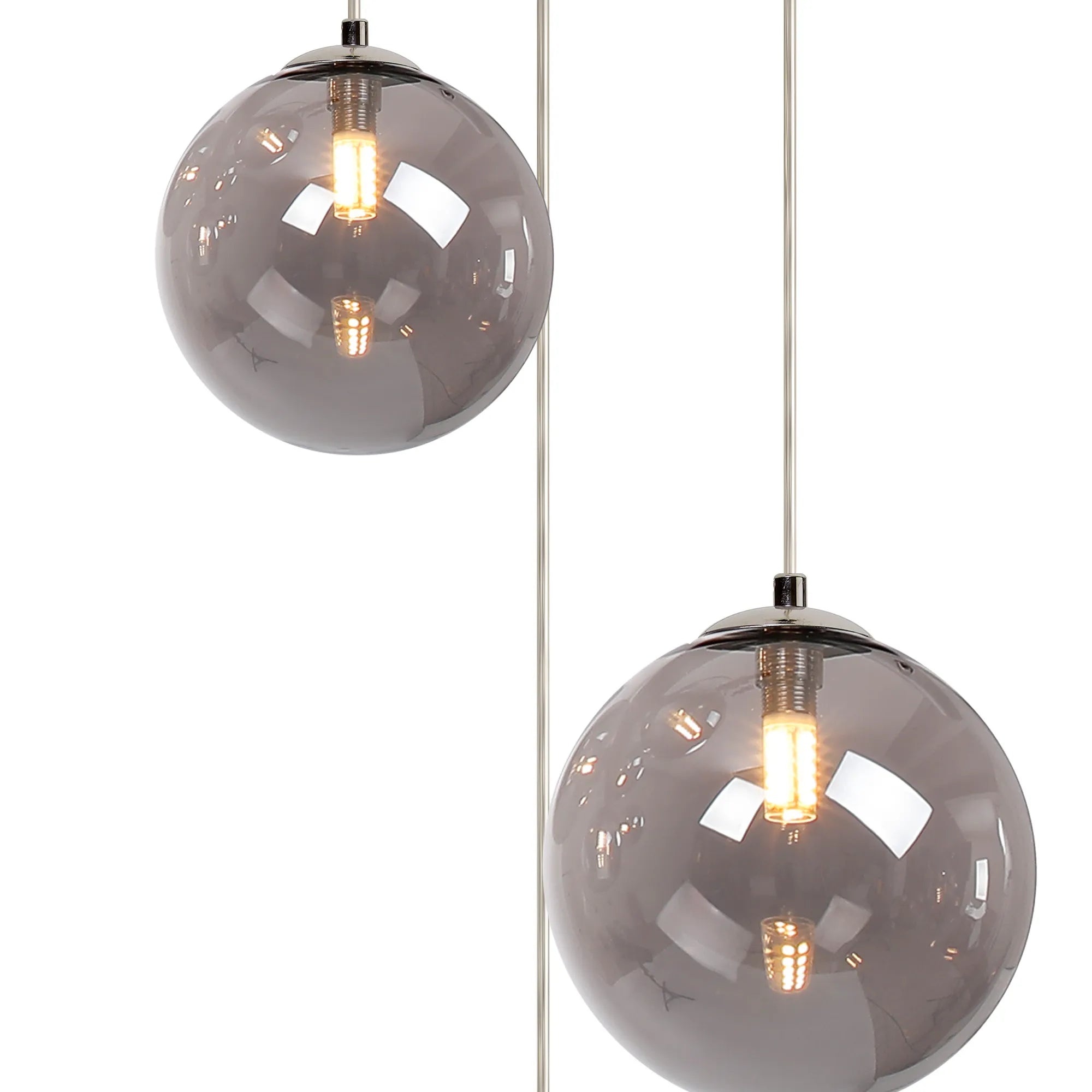 Austin 31cm Round Glass Pendant Light Fixture with 3 G9 Bulb Sockets - Perfect for Kitchen Island, Dining Room, and Modern Home Lighting