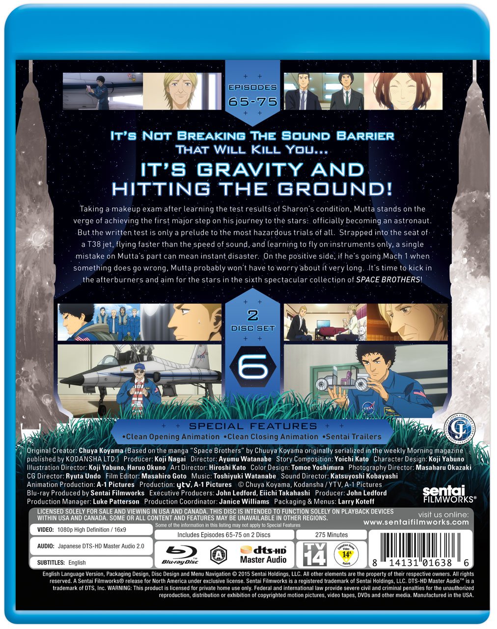Space Brothers Vol. 6 Blu-ray - Anime Series for Sci-Fi Fans & Collectors | Perfect for Home Entertainment & Gift Giving