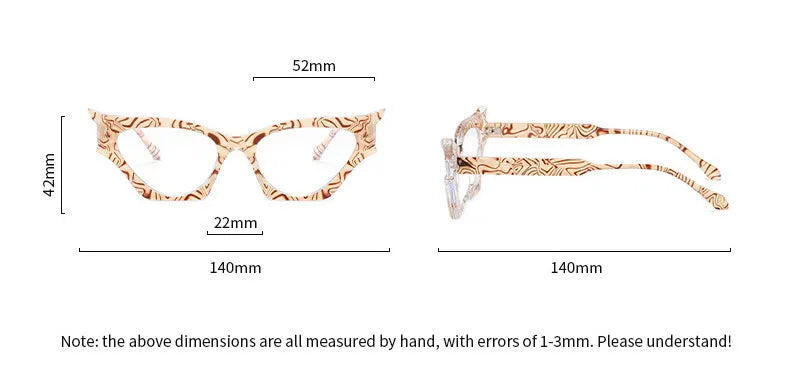 CCspace Women's Full Rim Oval Cat Eye Polycarbonate Eyeglasses Frame 300887 - Stylish Retro Glasses for Office, Reading & Fashion Accessories