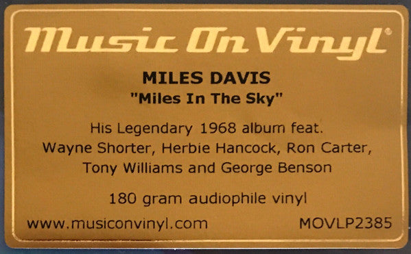Miles Davis - Miles In The Sky Vinyl LP Album (180 Gram Reissue, Mint Condition) - Perfect for Jazz Collectors & Audiophile Listening Sessions