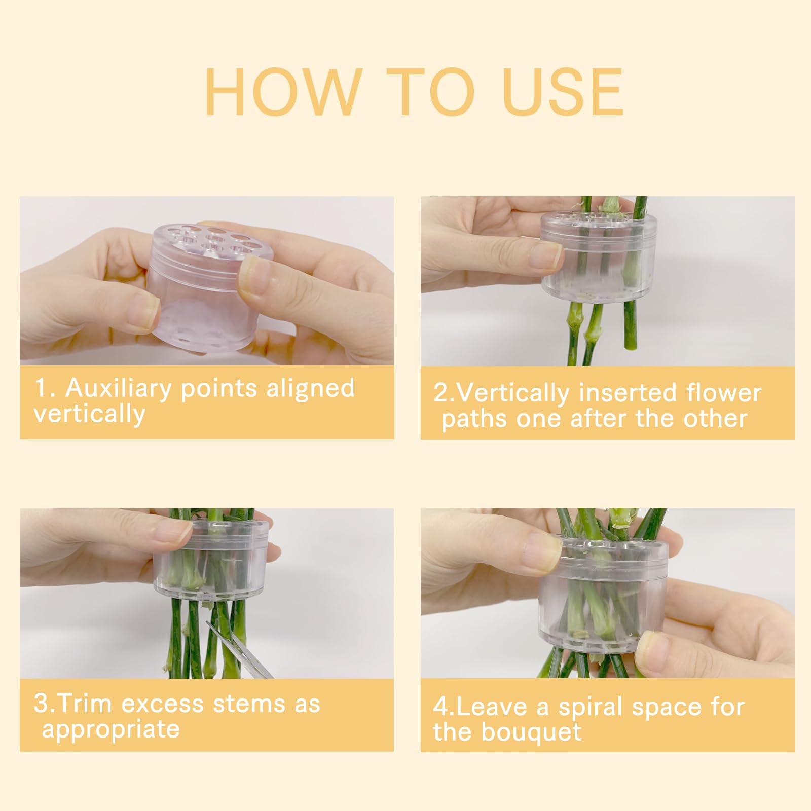 2024 New Spiral Ikebana Stem Holder for Vases - Clear Flower Arrangement Ring for DIY Bouquets & Floral Decor - Perfect for Wedding Centerpieces, Home Decor, and Ikebana Art