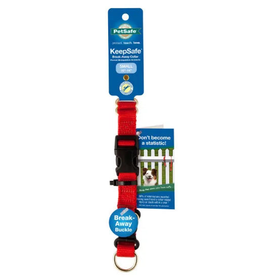 Break Away Safety Dog Collar - KeepSafe® Adjustable Red Reflective Pet Collar for Small Medium Large Dogs - Perfect for Walks, Hiking & Nighttime Visibility